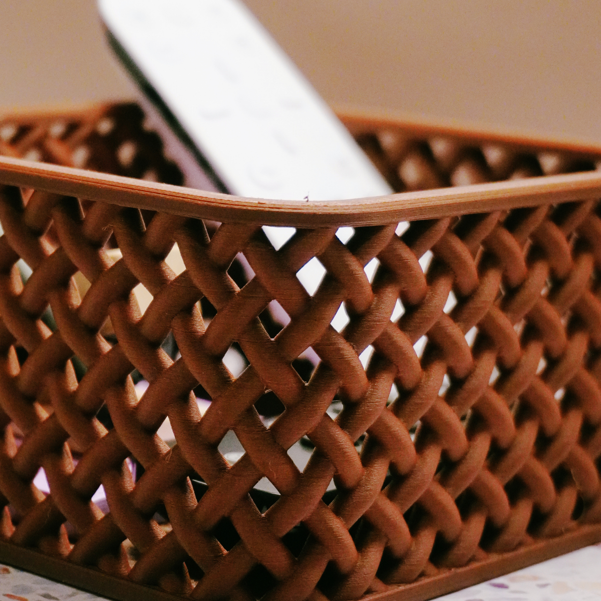 Wicker Entryway Tray — Woven Rattan-Style Catchall for Keys, Remotes, Wallet & Coins