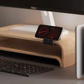 Monitor Riser Charging Dock — Clip-On MagSafe & AirPods Charger Shelf for Desk Setups