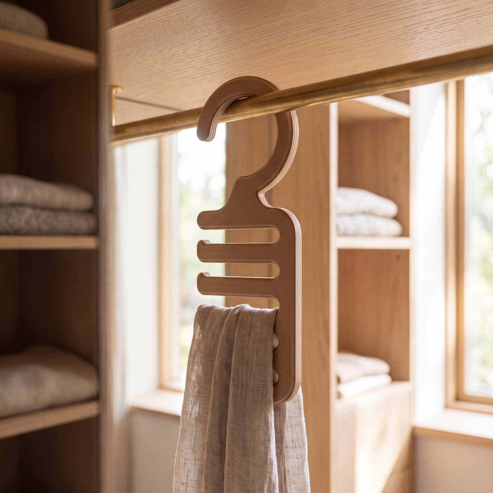 Belt Hanger — Ribbed Closet Rack for Belts, Ties & Scarves