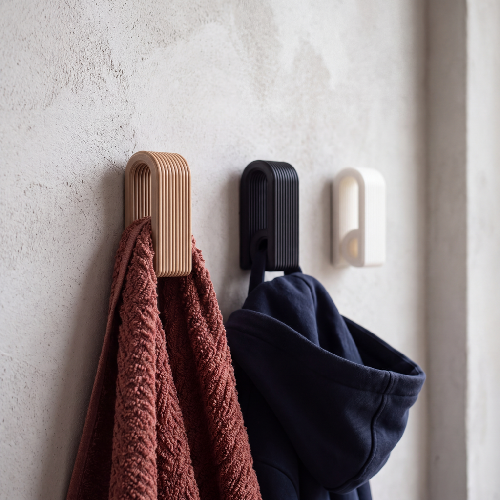 Pressure-Lock Towel Hanger — Self-Gripping Wall Hook for Towels, Robes, Hoodies & T-Shirts