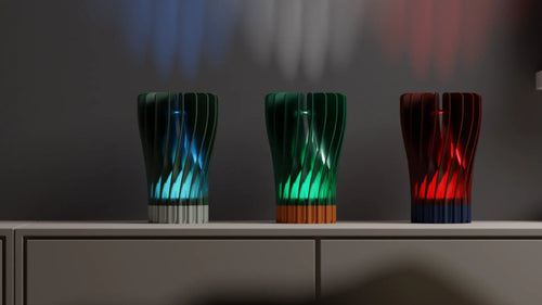 Bloom Lamp — Radial Fin Accent Light, Cordless 16-Color RGB with Remote