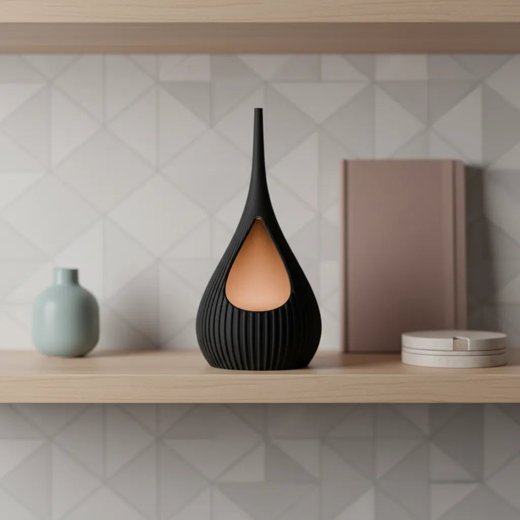 Ribbed Teardrop Lamp