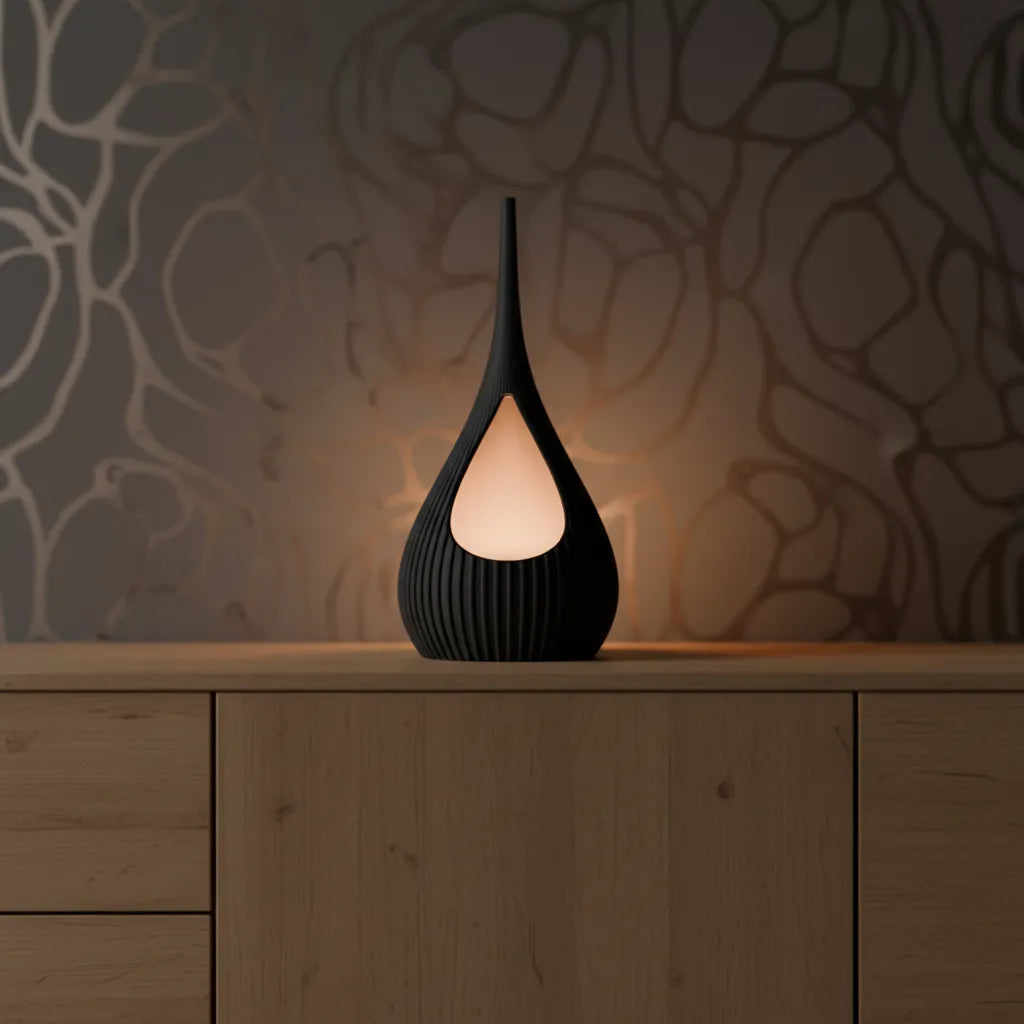 Ribbed Teardrop Lamp