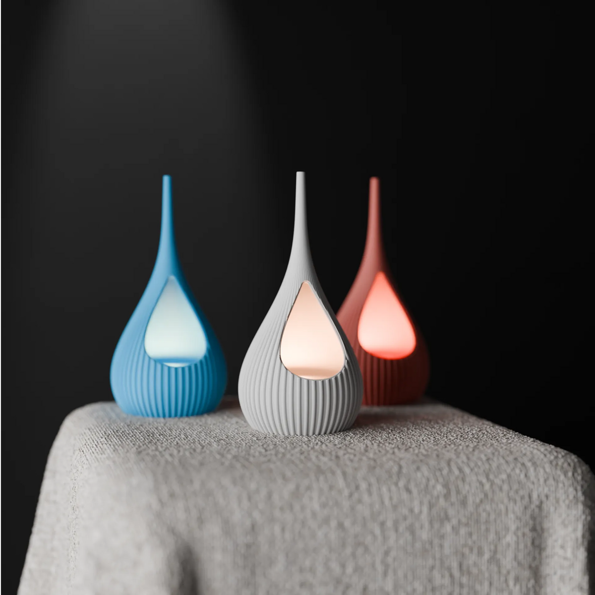 Ribbed Teardrop Lamp