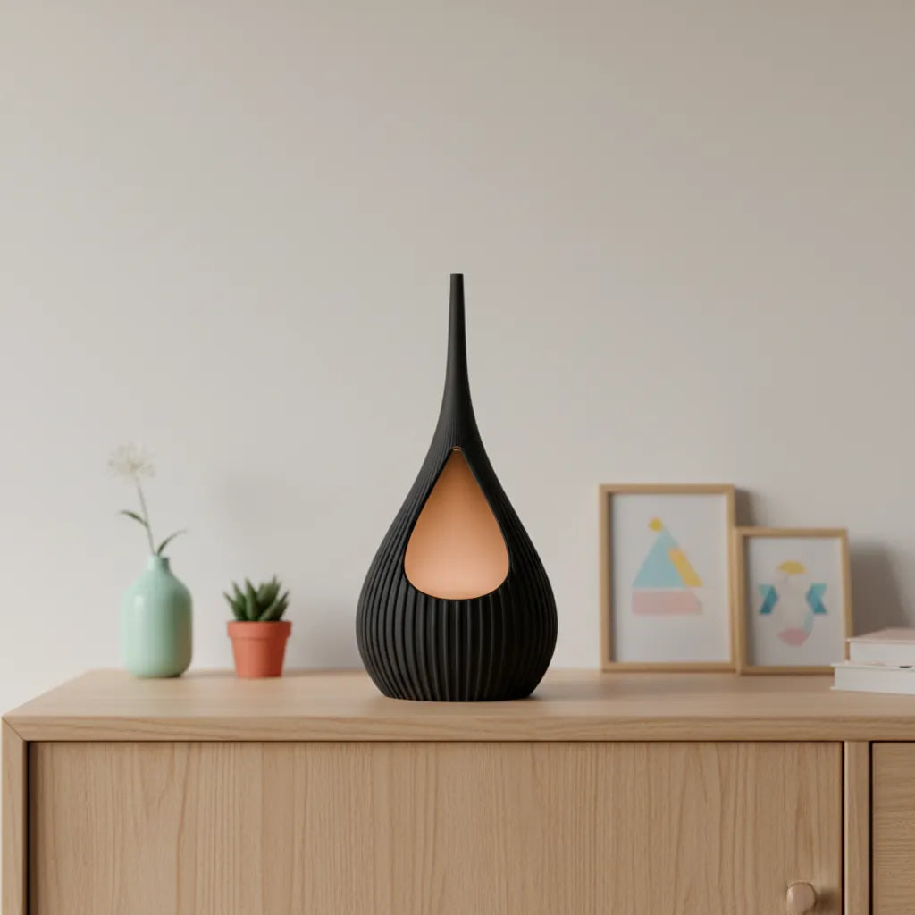 Ribbed Teardrop Lamp