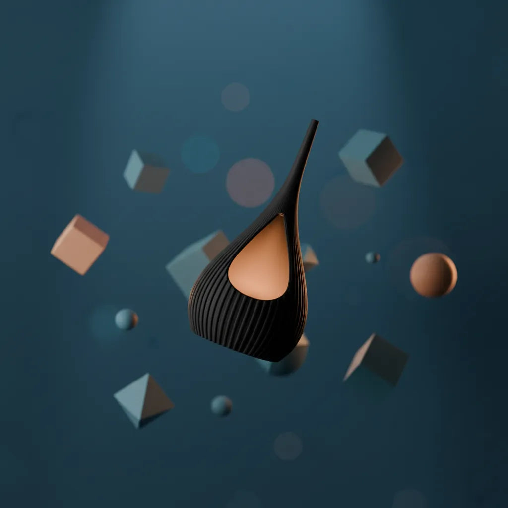 Ribbed Teardrop Lamp