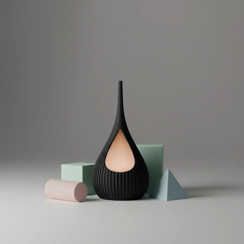 Ribbed Teardrop Lamp