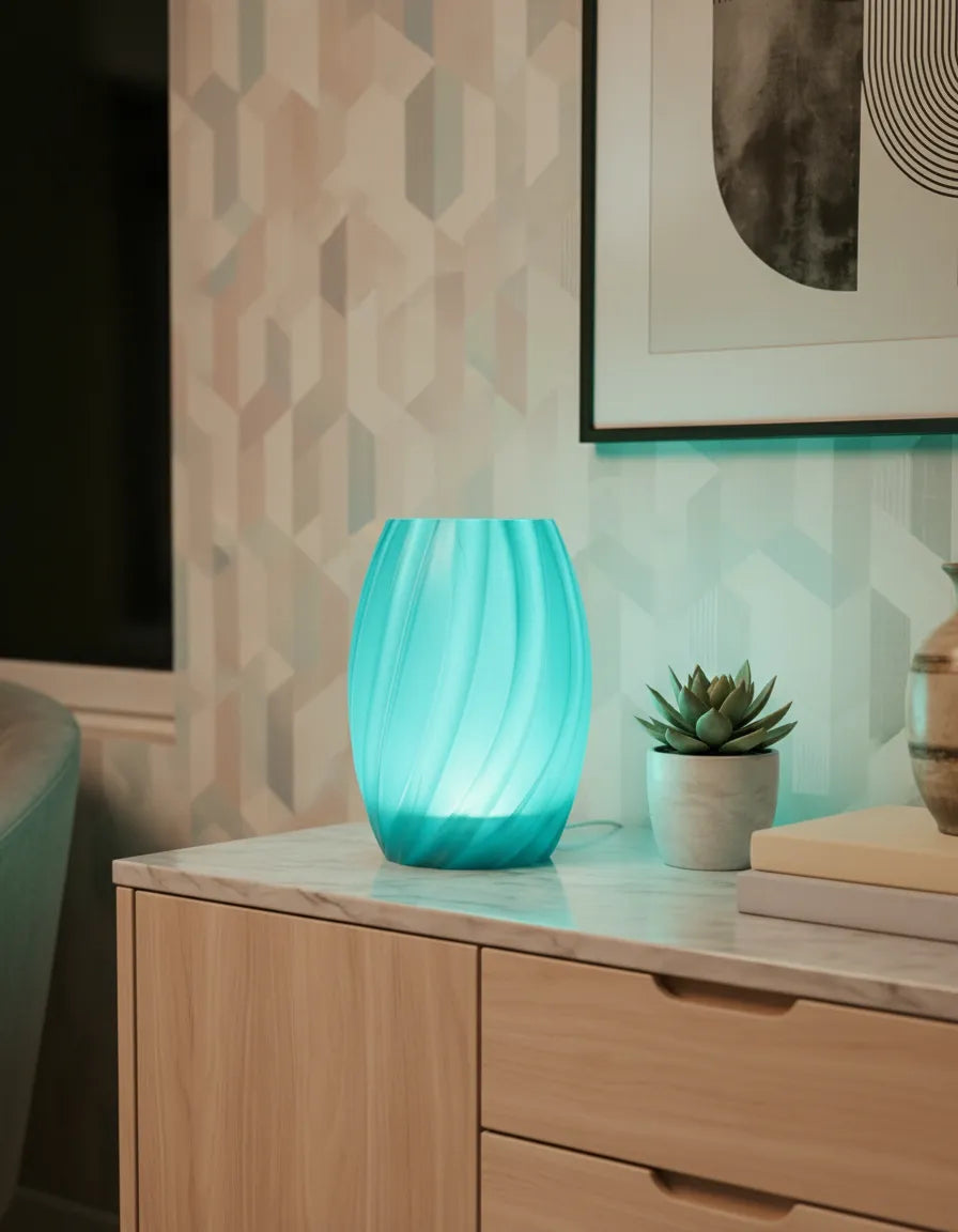 Spiral Side Lamp – LED Accent Light for Nightstand, Desk & Shelf