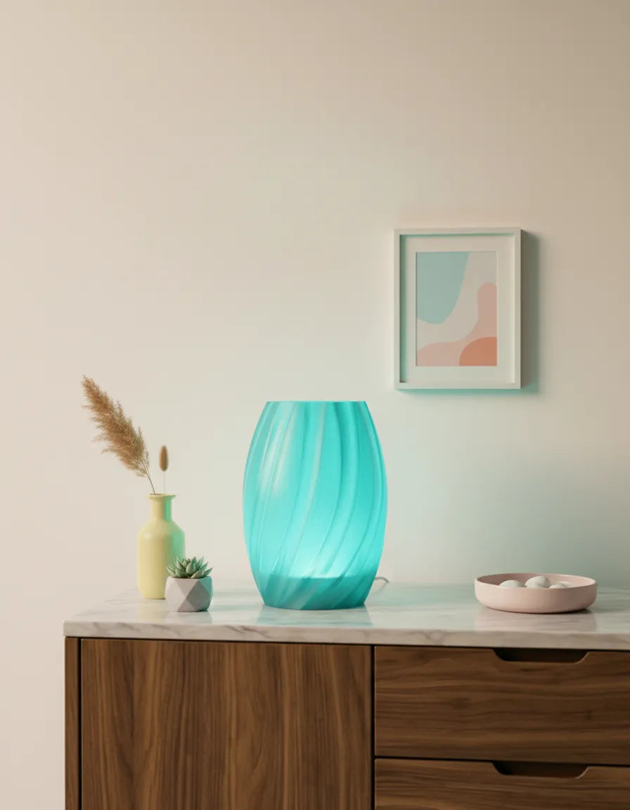 Spiral Side Lamp – LED Accent Light for Nightstand, Desk & Shelf