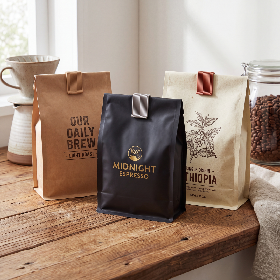 Slim Bag Clip — Narrow Slide-On Sealing Clip for Coffee, Spice Pouches & Tall Snack Bags