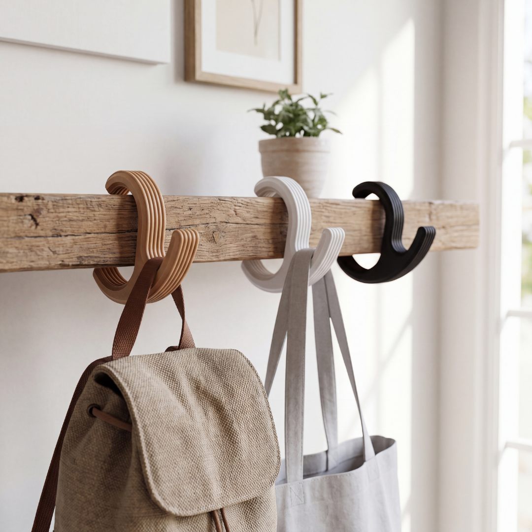 Table Hanger — Under-Desk Bag Hook for Backpacks, Purses, Helmets & Totes