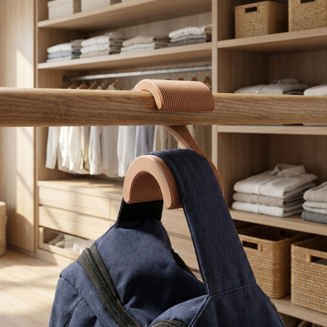 Backpack Hanger — Heavy-Duty Wall Hook for Backpacks, Coats, Purses & Gym Bags