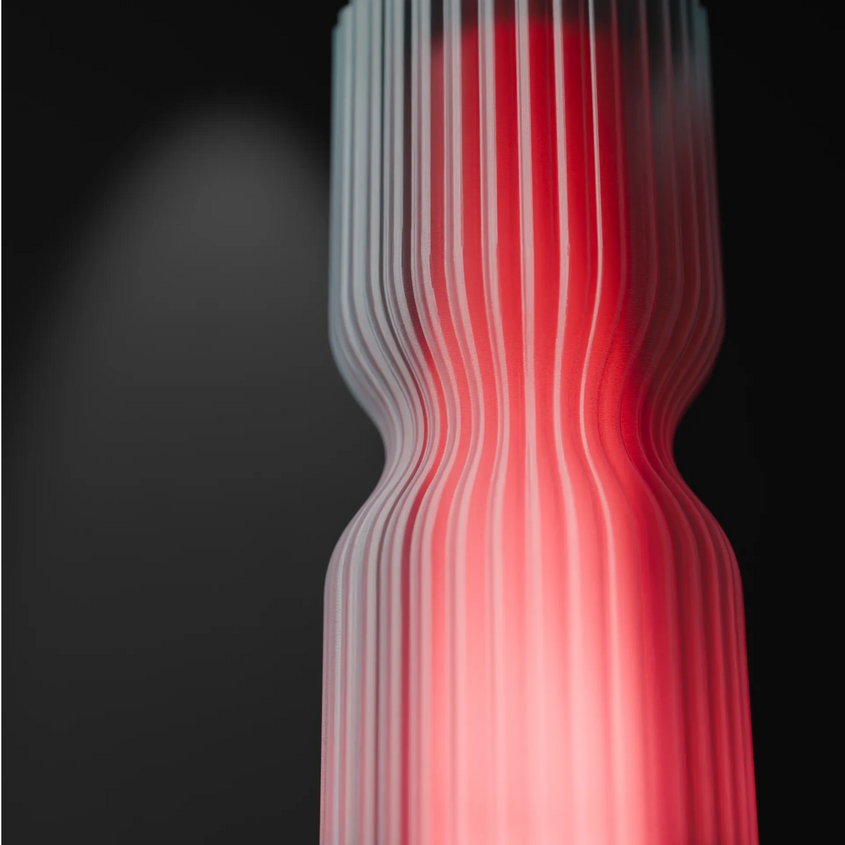 Waveform Lamp — Two-Tone Ridged LED Accent Light for Desk, Nightstand & Shelf