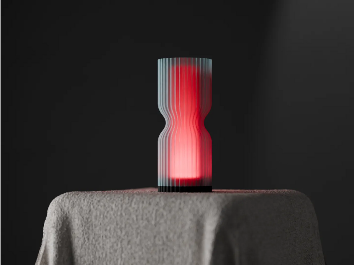 Waveform Lamp — Two-Tone Ridged LED Accent Light for Desk, Nightstand & Shelf
