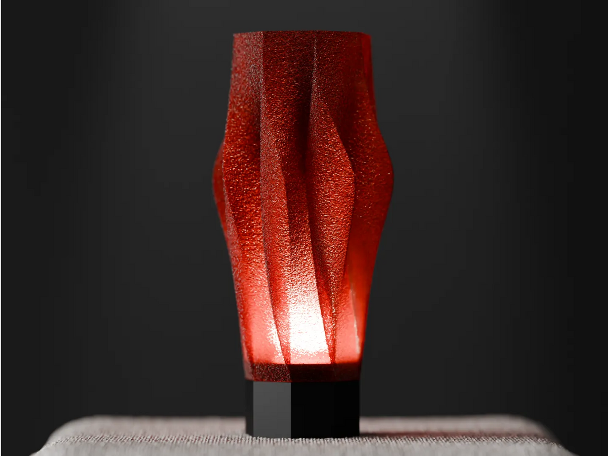 Finned Spiral Lamp — Sculptural LED Accent Light for Desk, Nightstand & Shelf
